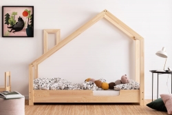 Kinderbett Haus Holz Luna Modell C