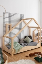 Kinderbett Haus Holz Luna Modell A