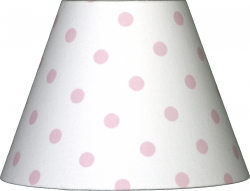 Lampenschirm weiß rosa Punkte