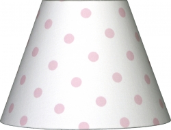 Lampenschirm wei rosa Punkte