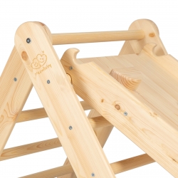 Kletterdreieck + Rutsche-Kletterwand Set Holz