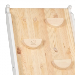 Kletterdreieck + Rutsche-Kletterwand Set Holz wei