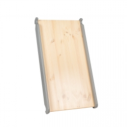 Kletterdreieck + Rutsche-Kletterwand Set Holz grau