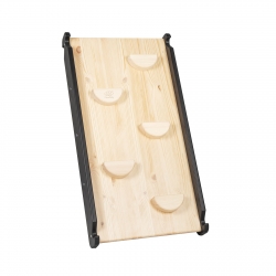 Kletterdreieck + Rutsche-Kletterwand Set Holz schwarz