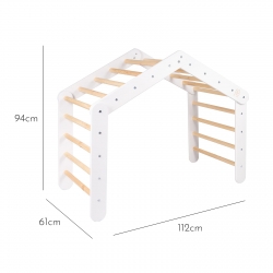 Groes Kletterdreieck / Spielhaus rosa-wei