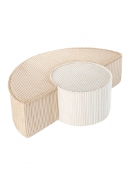 Sitzpuff Set / Schaumstoffbausteine Cord creme-beige