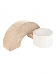 Sitzpuff Set / Schaumstoffbausteine Cord creme-beige