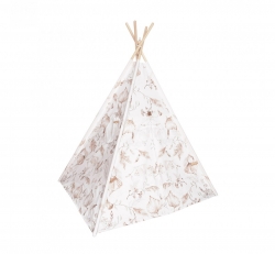 Tipi Boho beige inkl. Spielmatte und 4 Kissen