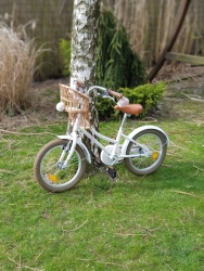 Puppen Fahrradsitz Rattan natur