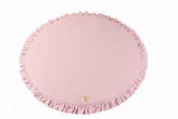 runde Spielmatte mit Rüschen rosa