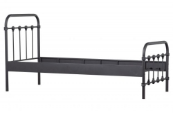 Woood Metall Kinderbett Moos schwarz 90x200