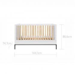 Babybett Lumi wei 70x140