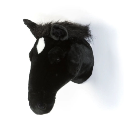 Wild&Soft Tierkopf Trophe schwarzes Pferd Peter