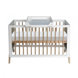 Theo Bebe Babybett Marelia Neige 60x120 wei-Rattan