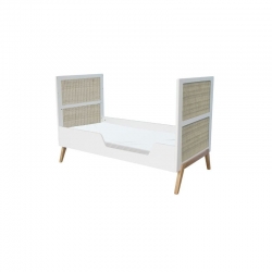 Theo Bebe Babybett Marelia Neige 70x140 wei-Rattan