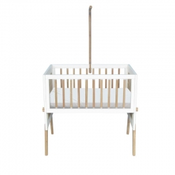 Theo Bebe Beistellbett Marelia Neige wei-Rattan