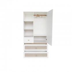 Theo Bebe Schrank Marelia Neige wei-Rattan