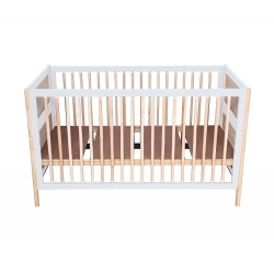 Theo Bebe Babybett Oceania Neige 70x140 wei-Rattan