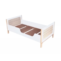 Theo Bebe Babybett Oceania Neige 70x140 wei-Rattan