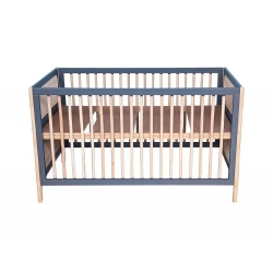 Theo Bebe Babybett Oceania Silex 70x140 grau-Rattan