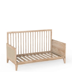 Theo Bebe Babybett Nami Bois 70x140 Holz Rattan