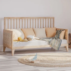 Theo Bebe Babybett Nami Bois 70x140 Holz Rattan