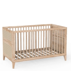 Theo Bebe Babybett Nami Bois 70x140 Holz Rattan