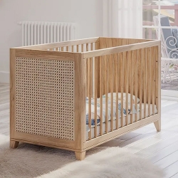 Theo Bebe Babybett Nami Bois 60x120 Holz Rattan