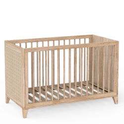 Theo Bebe Babybett Nami Bois 60x120 Holz Rattan