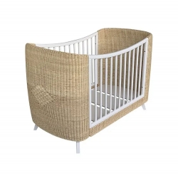 Rattan Babybett Coquillage 70x140 Theo Bebe