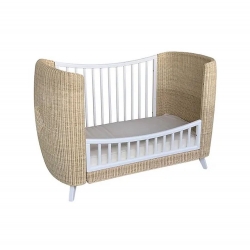 Rattan Babybett Coquillage 70x140 Theo Bebe