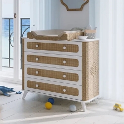 Theo Bebe Rattan Kommode Coquillage