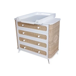 Theo Bebe Rattan Kommode Coquillage