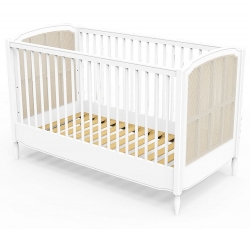 Theo Bebe Babybett Hermione Neige 70x140 wei-Rattan