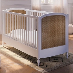 Theo Bebe Babybett Hermione Neige 70x140 wei-Rattan