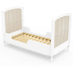 Theo Bebe Babybett Hermione Neige 70x140 wei-Rattan