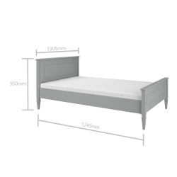 Bellamy Bett Ines 120x200 grau