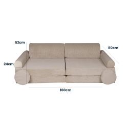 Meowbaby Premium Spielsofa Cord beige