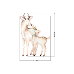 Wandsticker Birken und Rehe