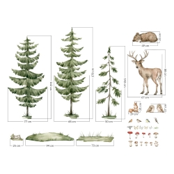 Wandsticker Wald und Waldtiere
