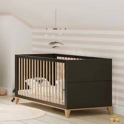 Theo Bebe Babybett Naia Onyx 70x140 schwarz