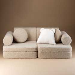 Wigiwama Kindersofa Teddy Biscuit beige