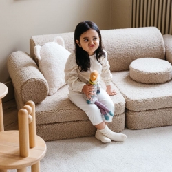 Wigiwama Kindersofa Teddy Biscuit beige