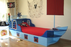 Piratenbett mit Schublade 70x160 cm