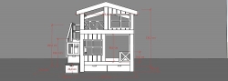 Hochbett Haus Leni mit Treppe