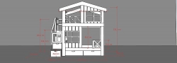 Hochbett Haus Leni mit Treppe