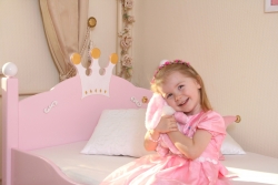 Prinzessin Bett rosa-wei